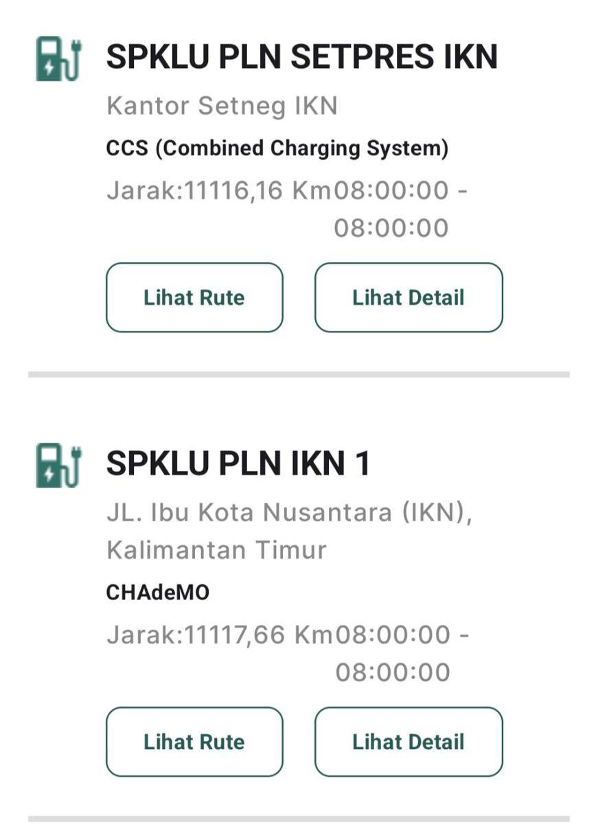Fitur pengisian SPKLU di aplikasi IKNOW (play.google.com/IKNOW)