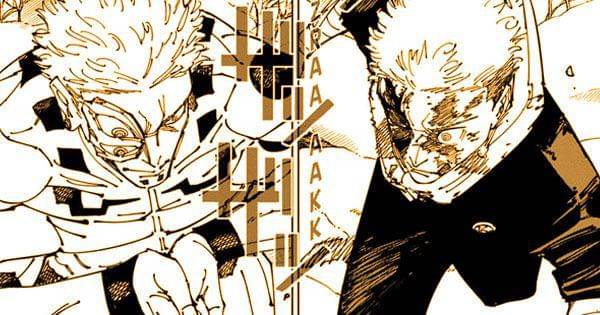 Sukuna dan Yuji mencapai klimaks duel (Dok. Shueisha / Jujutsu Kaisen )