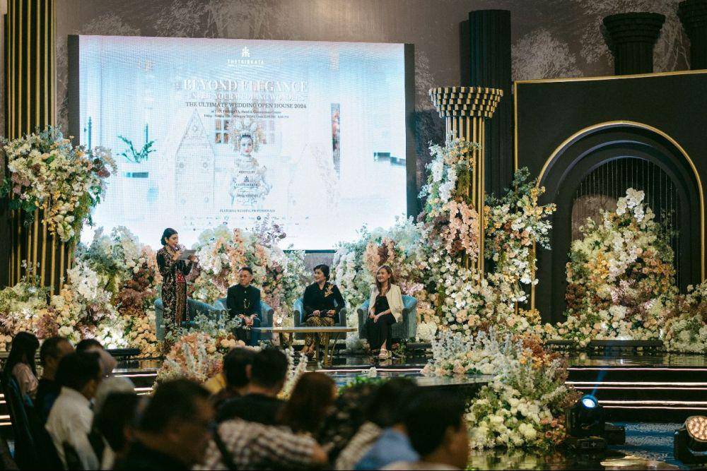 Patricia Leoni (paling kanan) sebagai salah satu pembicara di Wedding Open House 2024, 16 Agustus 2024 (Dok. Candela Picture)