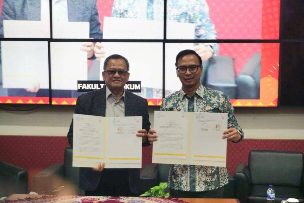 PKKMB Fakultas Hukum Unila sekaligus sosialisasi penggunaan aplikasi Hukum Online (dok/officialunila)