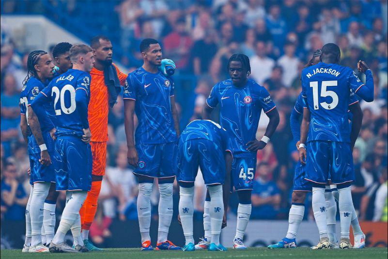 Para pemain Chelsea saat berhadapan dengan Manchester City (Instagram/chelseafc)