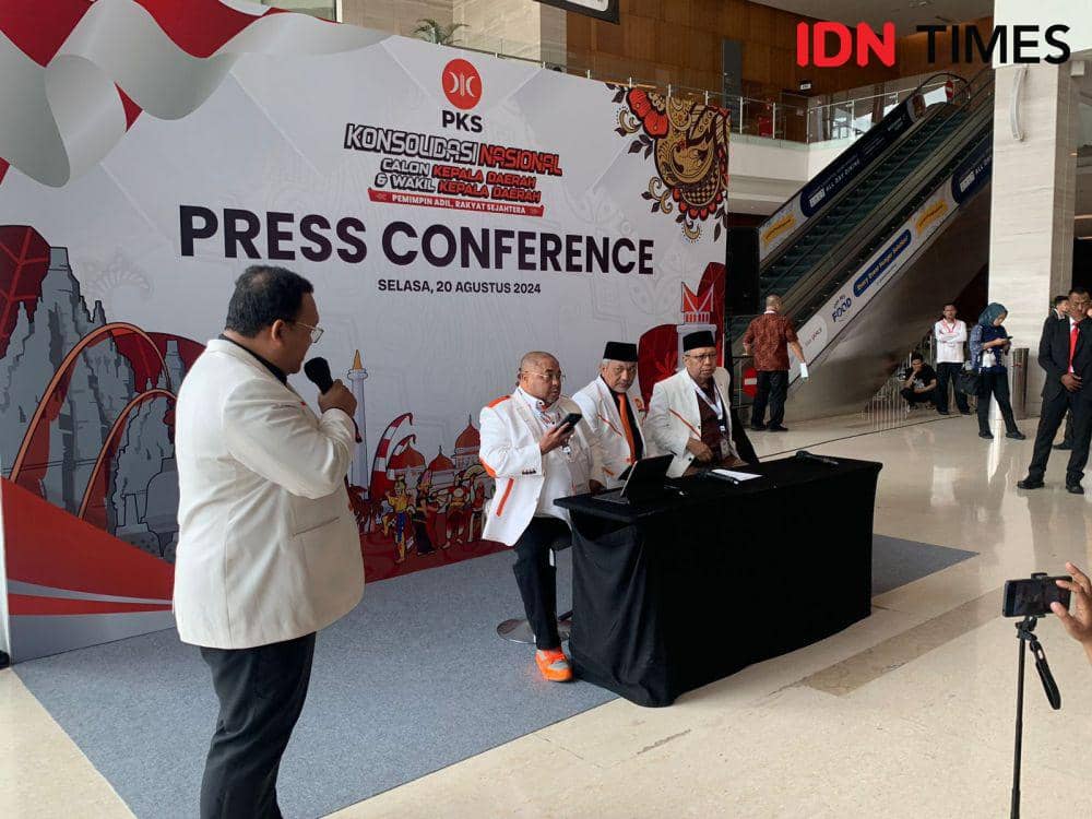 Jumpa pers PKS di Tangerang terkait Pilkada 2024 (IDN Times/M Iqbal)