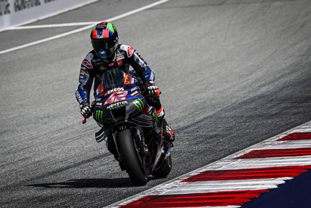 Alex Rins saat menjalani main race GP Austria 2024. (yamahamotogp.com)