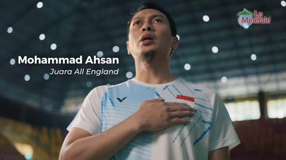Juara All England, Mohammad Ahsan di cuplikan video iklan Le Minerale (YouTube/LeMinerale)