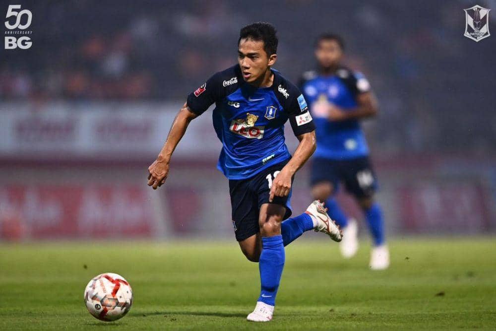 Pemain BG Pathum United, Chanatip Songkrasin, dalam laga pekan ke-24 Thai League 1 melawan Leo Chiangrai United yang berlangsung pada 6 April 2024. (Instagram.com/bgpu_official)
