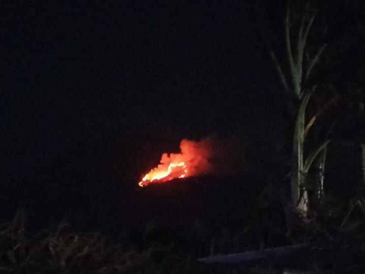 Gunung Merapi Ungup-ungup Banyuwangi terbakar. (Istimewa)