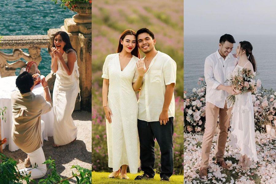 10 Inspirasi Gaya Artis saat Dilamar Kekasih, Dominasi Warna Putih