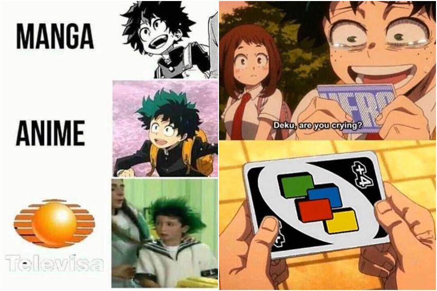 kolase potret kocak meme Deku (reddit.com/user/Scorpius_1999cute | reddit.com/user/Muralee_)