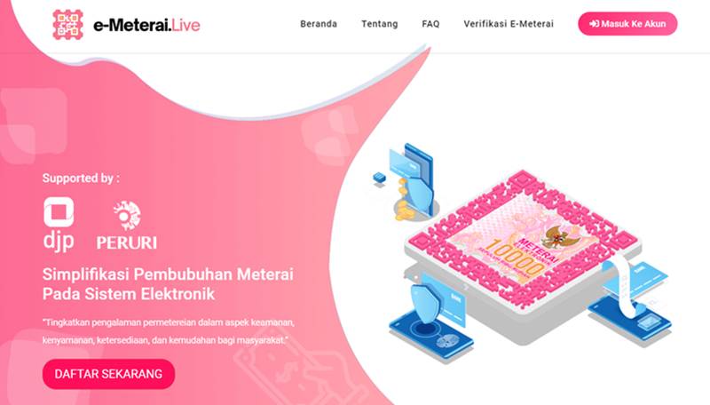 tampilan situs e-meterai.live (dok. e-Meterai.Live)