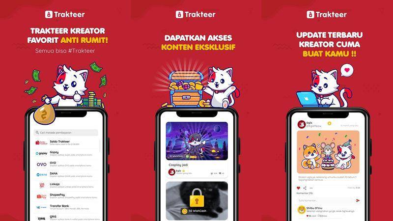 tampilan aplikasi Trakteer (dok. Google Play Store)
