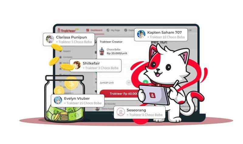 tampilan banner pada situs Trakteer (dok. Trakteer)