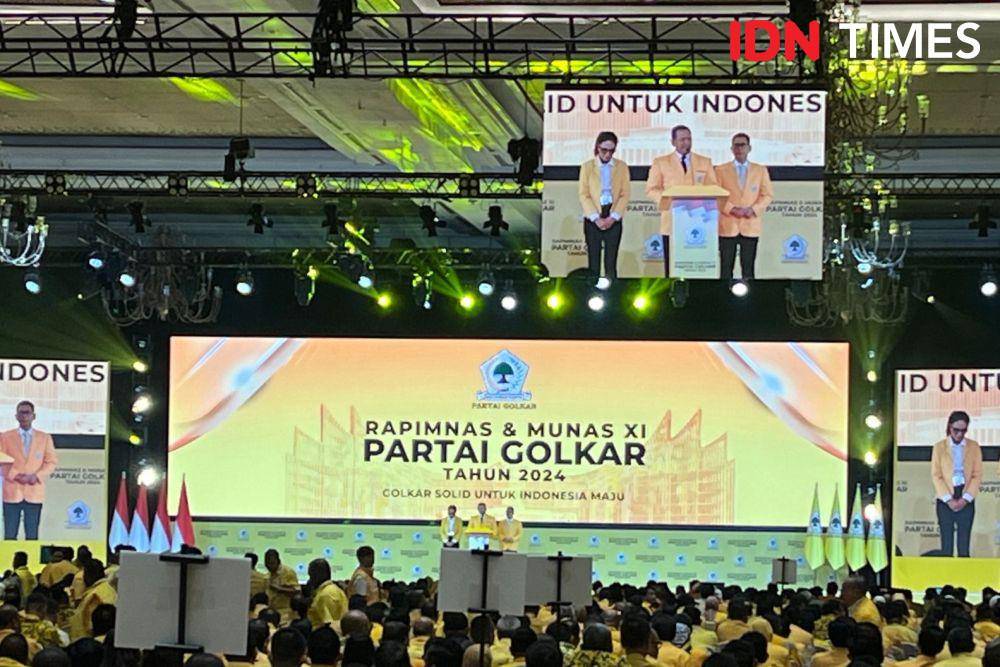 Munas Partai Golkar dibuka pada Selasa (20/8/2024). (IDN Times/Aryodamar)
