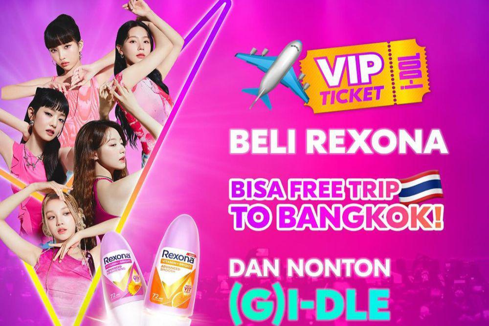 cara nonton konser (G)I-DLE di Bangkok gratis (instagram.com/rexona_id)