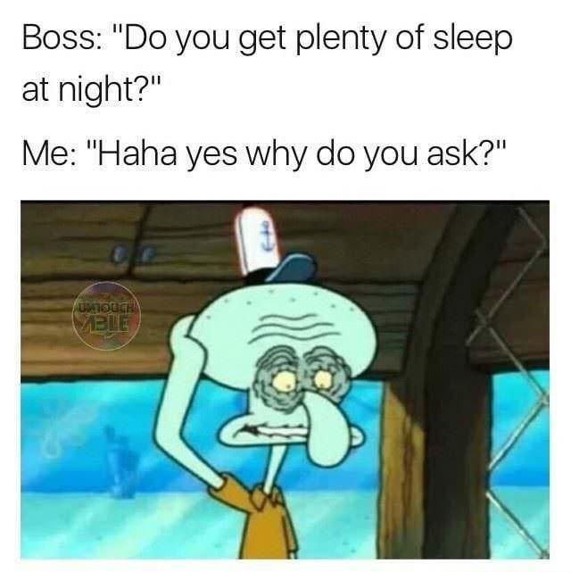 potret meme kocak Squidward (reddit.com/user/stackedmamacita)