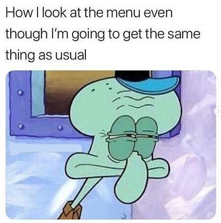 potret meme kocak Squidward (reddit.com/user/naughtyandstacked)