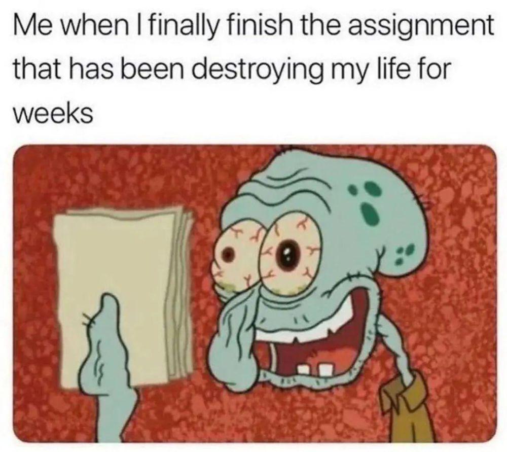 potret meme kocak Squidward (reddit.com/user/GremTrum)