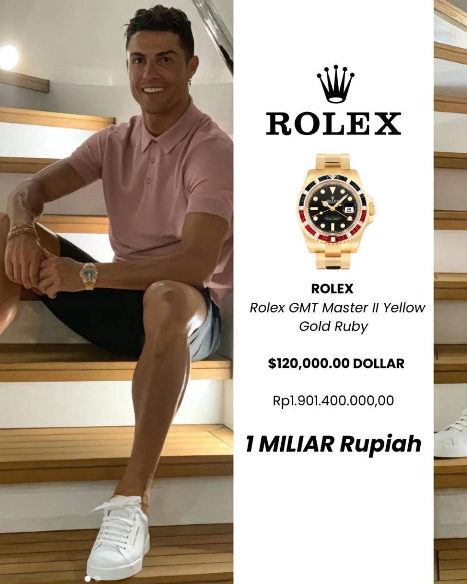 potret koleksi jam tangan mewah milik Cristiano Ronaldo yang seharga miliaran (tiktok.com/ezfashion)