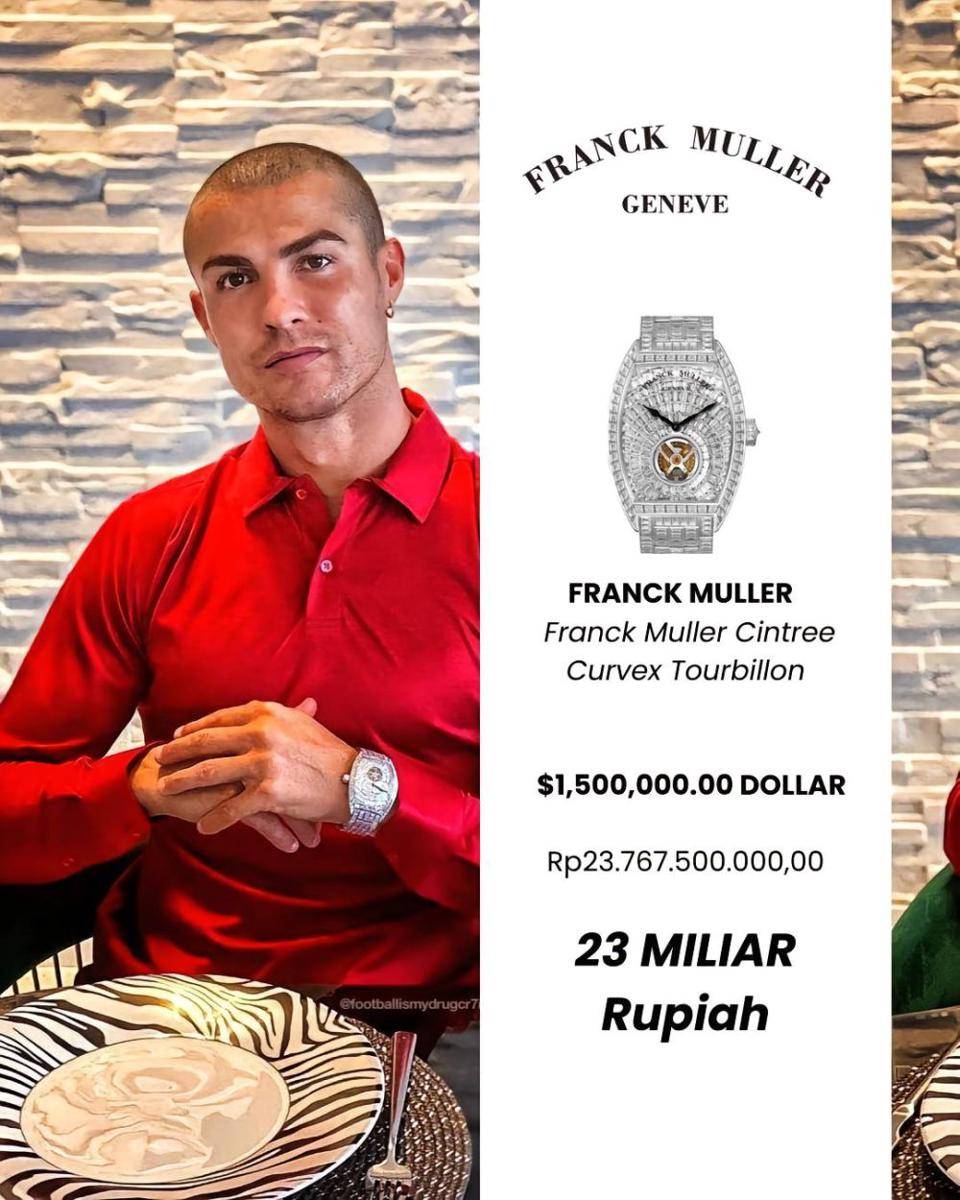 potret koleksi jam tangan mewah milik Cristiano Ronaldo yang seharga miliaran (tiktok.com/ezfashion)