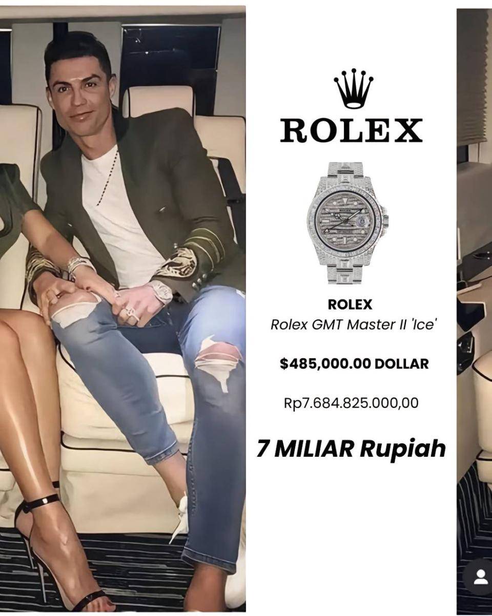 potret koleksi jam tangan mewah milik Cristiano Ronaldo yang seharga miliaran (tiktok.com/ezfashion)