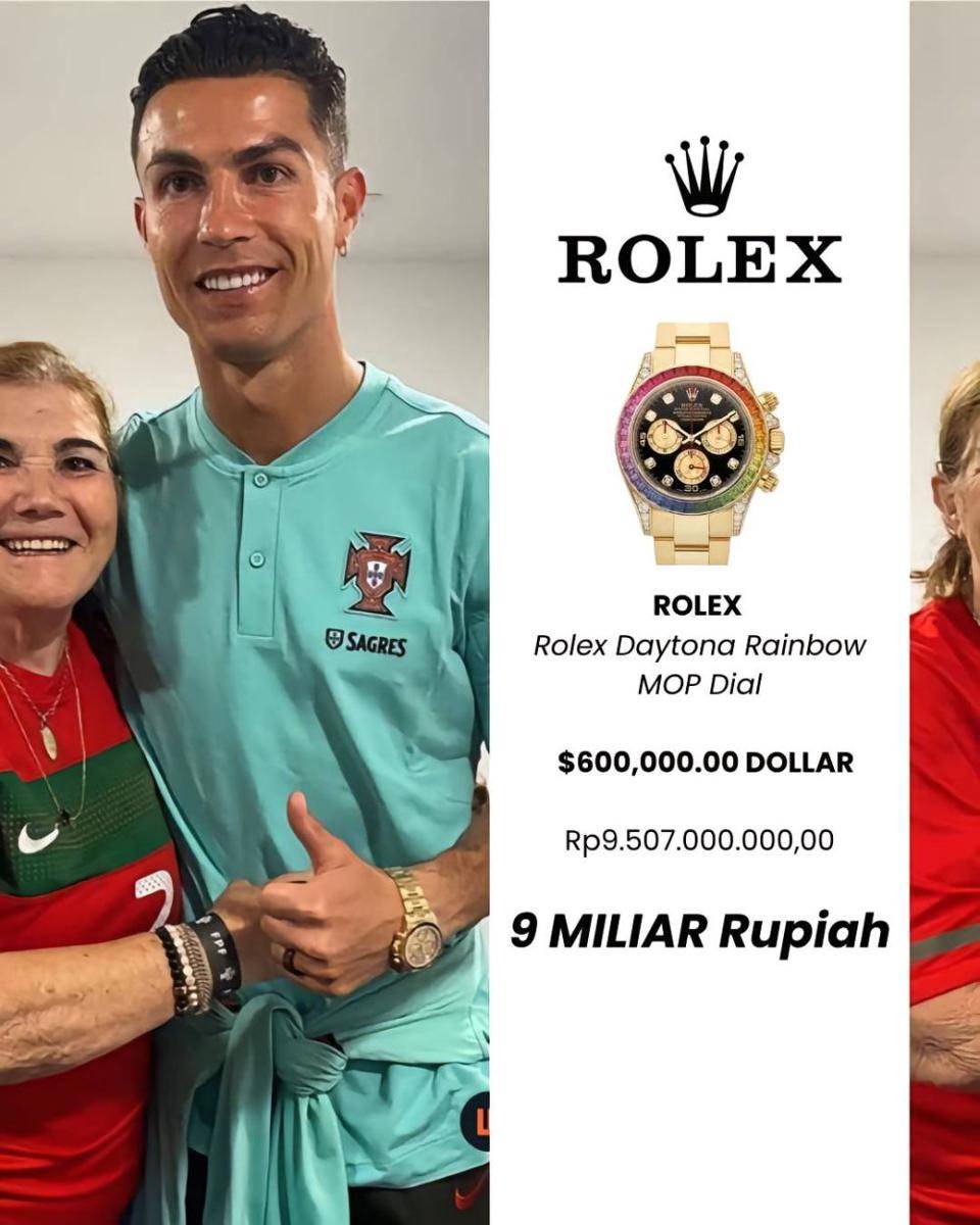 potret koleksi jam tangan mewah milik Cristiano Ronaldo yang seharga miliaran (tiktok.com/ezfashion)