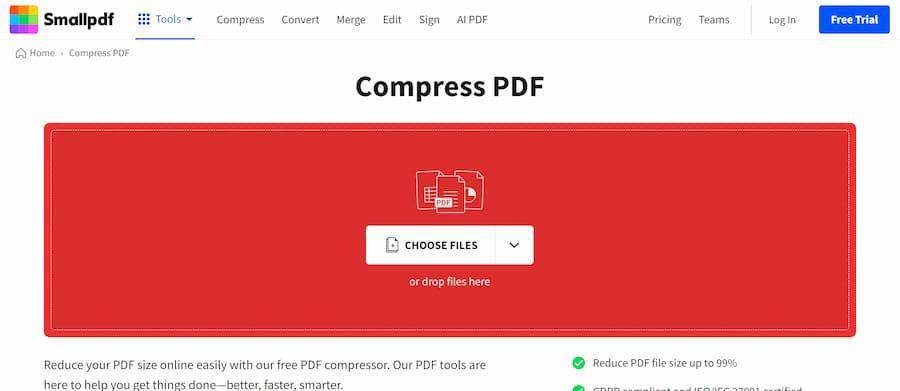 ilustrasi situs kompres PDF (dok. SmallPDF)