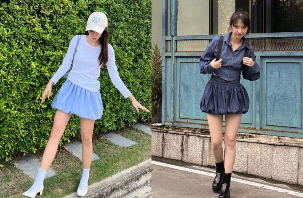 10 Rekomendasi Outfit Girly Pakai Puff Mini Skirt ala Artis Thailand