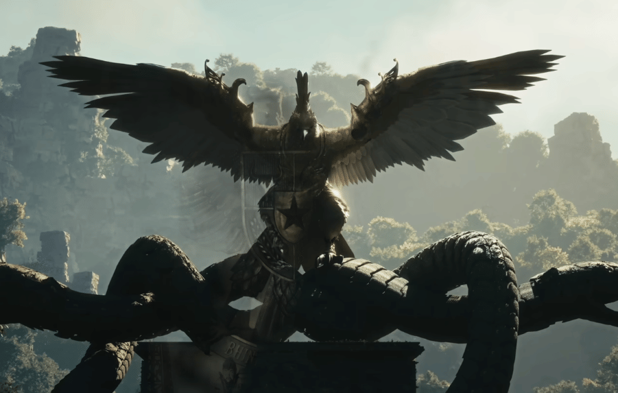 Sosok burung Garuda di The Guardian of Nusantara. (YouTube.com/Alffy Rev)