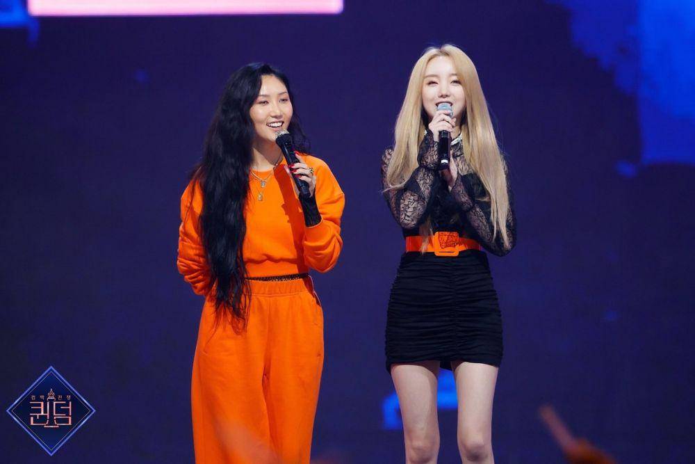 foto Hwasa MAMAMOO dan Kei Lovelyz (instagram.com/mnet_official)