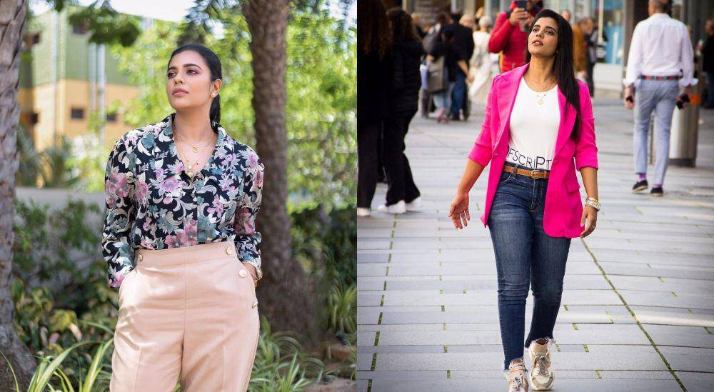 ide outfit untuk pear body shape ala Aishwarya Rajesh (instagram.com/aishwaryarajessh)