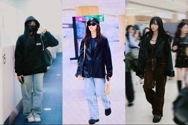 Gaya airport outfit Giselle aespa (x.com/flow001030)