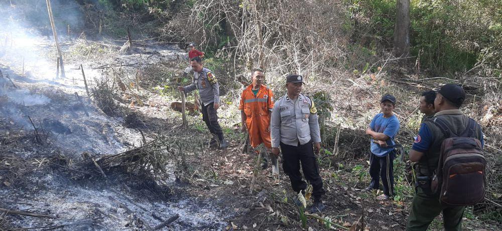 Tim gabungan dari Perhutani, TNI/ Polri dan masyarakat berhasil padamkan api sebelum membesar. IDN Times/ Istimewa.