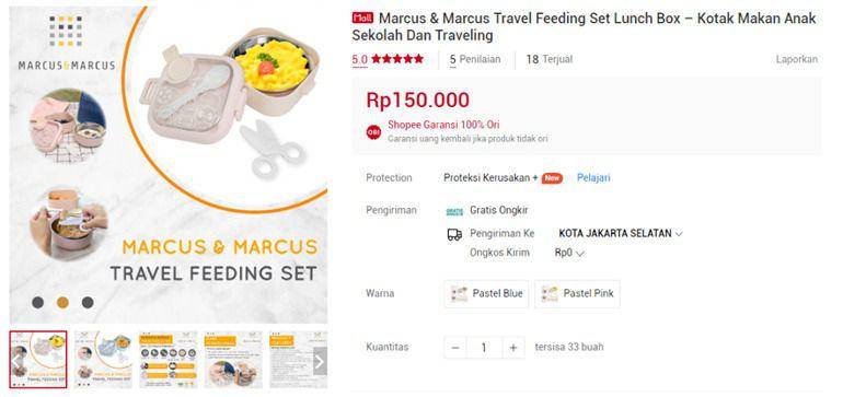 Marcus and Marcus Travel Feeding Set (dok. BalitaKita)