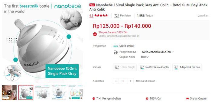 Botol Susu Nanobebe (dok. BalitaKita)