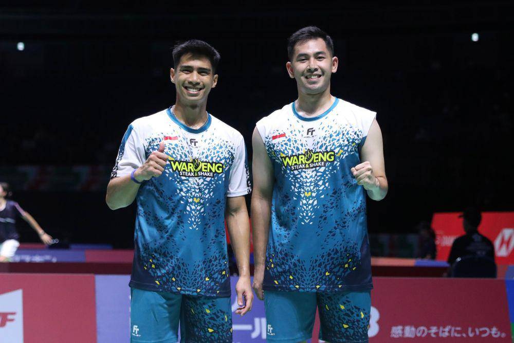 Ganda putra Sabar Karyaman Gutama/Moh Reza Pahlevi Isfahani di Japan Open 2024 (dok.PP PSBI)