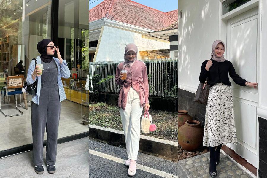 mix and match outfit hijab yang instagramable (instagram.com/ adyaasyra | ameliandanii | xolovelyayana)