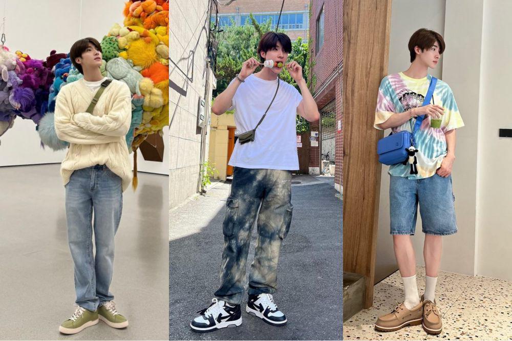 potret mix and match washed jeans ala Blue Pongtiwat (instagram.com/blue_pongtiwat)