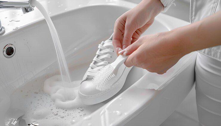 Ilustrasi cuci sepatu (freepik.com/tksonique)