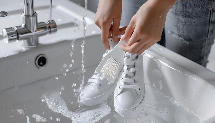 Ilustrasi cuci sepatu (freepik.com/tksonique)