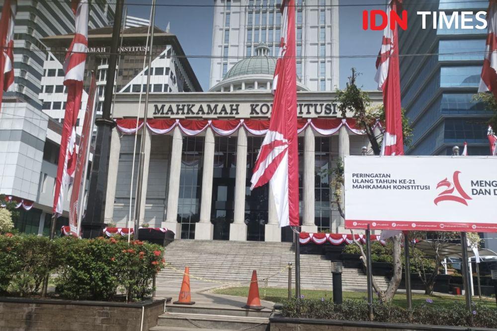Suasana depan Gedung MK jelang aksi demo terkait RUU Pilkada pada Kamis (22/8/2024). (IDN Times/Dini Suciatiningrum)