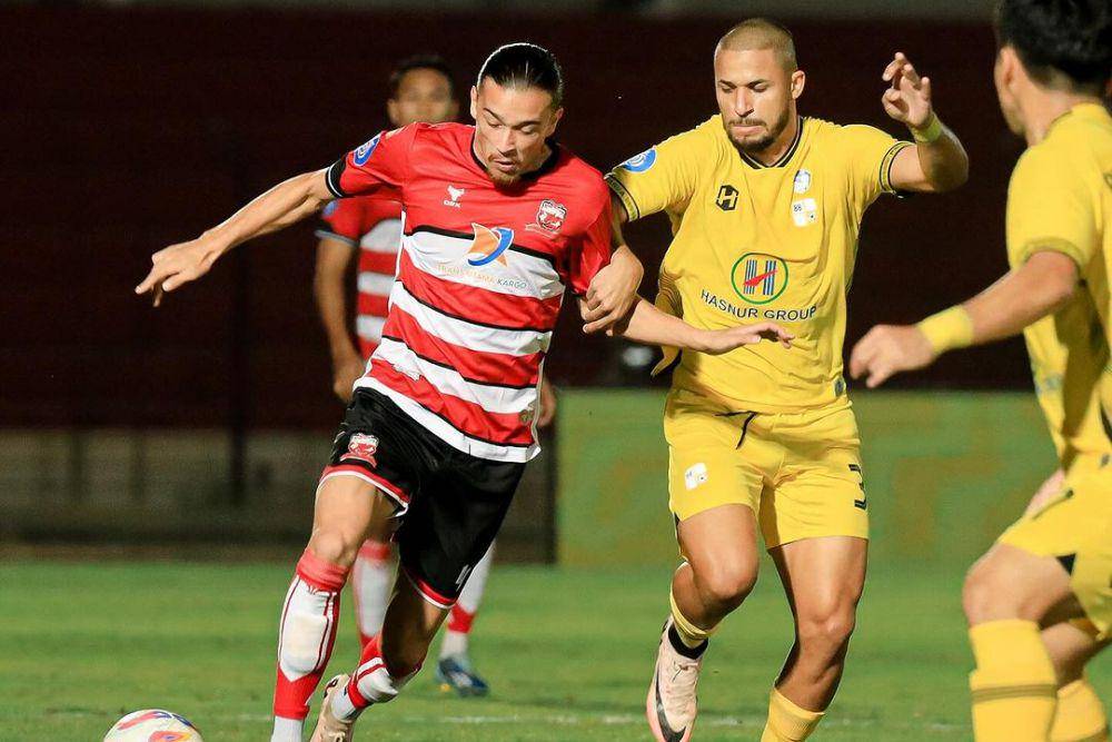 Barito Putera dalam laga melawan Madura United pada pekan kedua Liga 1 2024/2025. (instagram.com/maduraunited.fc)