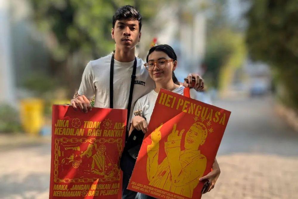 Anak Wanda Hamidah Orasi di Demo  Tolak Revisi RUU Pilkada, Bagi Tugas