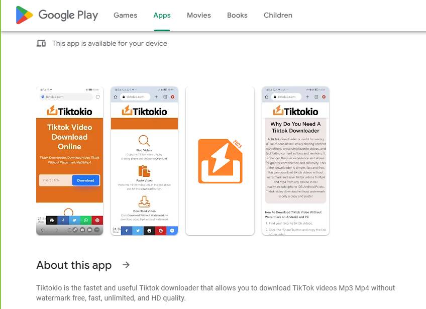 Tampilan TikTokio berbasik mobile (HP). (Tiktokio.com)