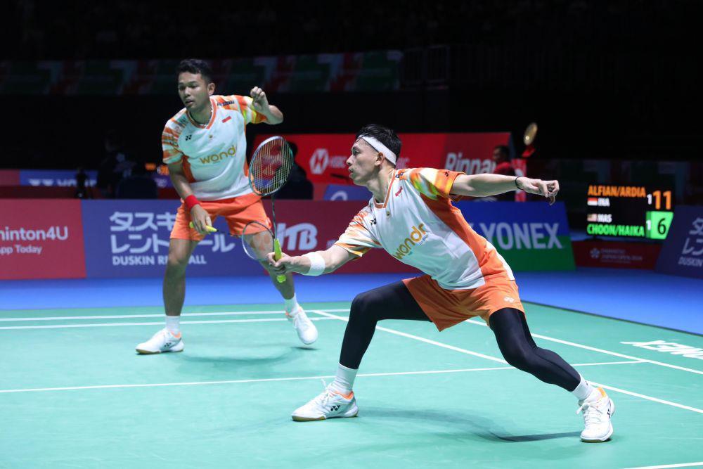 Fajar Alfian/Muhammad Rian Ardianto melaju ke perempat final Japan Open 2024 (dok.PP PBSI)