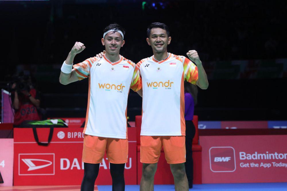 Fajar Alfian/Muhammad Rian Ardianto melaju ke perempat final Japan Open 2024 (dok.PP PBSI)
