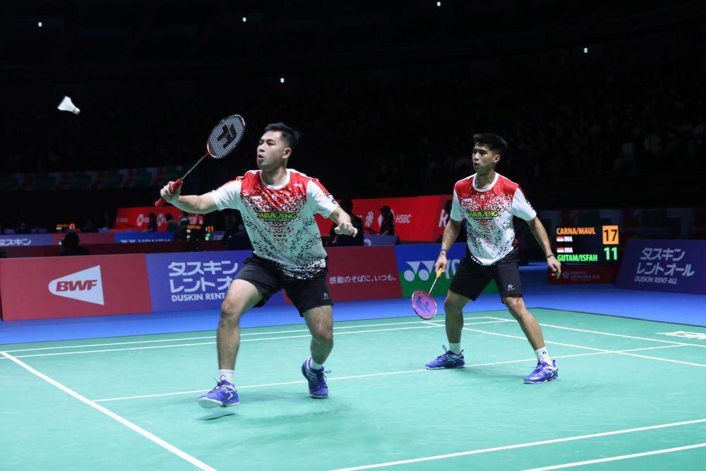 Sabar Karyaman Gutama/Moh Reza Pahlevi Isfahani di Japan Open 2024 (dok. PP PBSI)