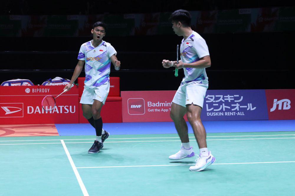 Muhammad Shohibul Fikri/Daniel Marthin melaju ke perempat final Japan Open 2024 (dok.PP PBSI)