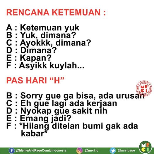 Meme rencana hidup (facebook.com/MemeAndRageComicIndonesia)