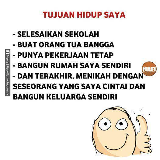 Meme rencana hidup (facebook.com/MRFI.ID)