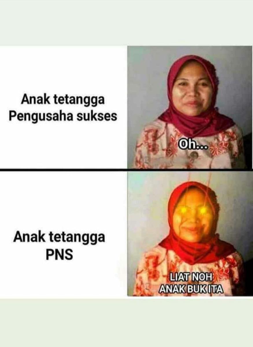 meme disuruh emak daftar CPNS (x.com/agustinap08)