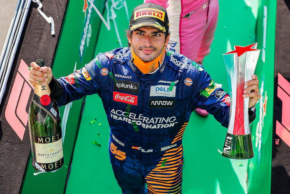 Carlos Sainz meraih juara kedua di GP Italia 2020. (twitter.com/Carlos Sainz)